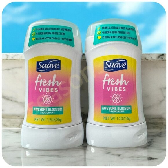(2) Suave Fresh Vibes Awesome Blossom 48HR Deodorant Dermatologist Tested - Picture 6 of 9